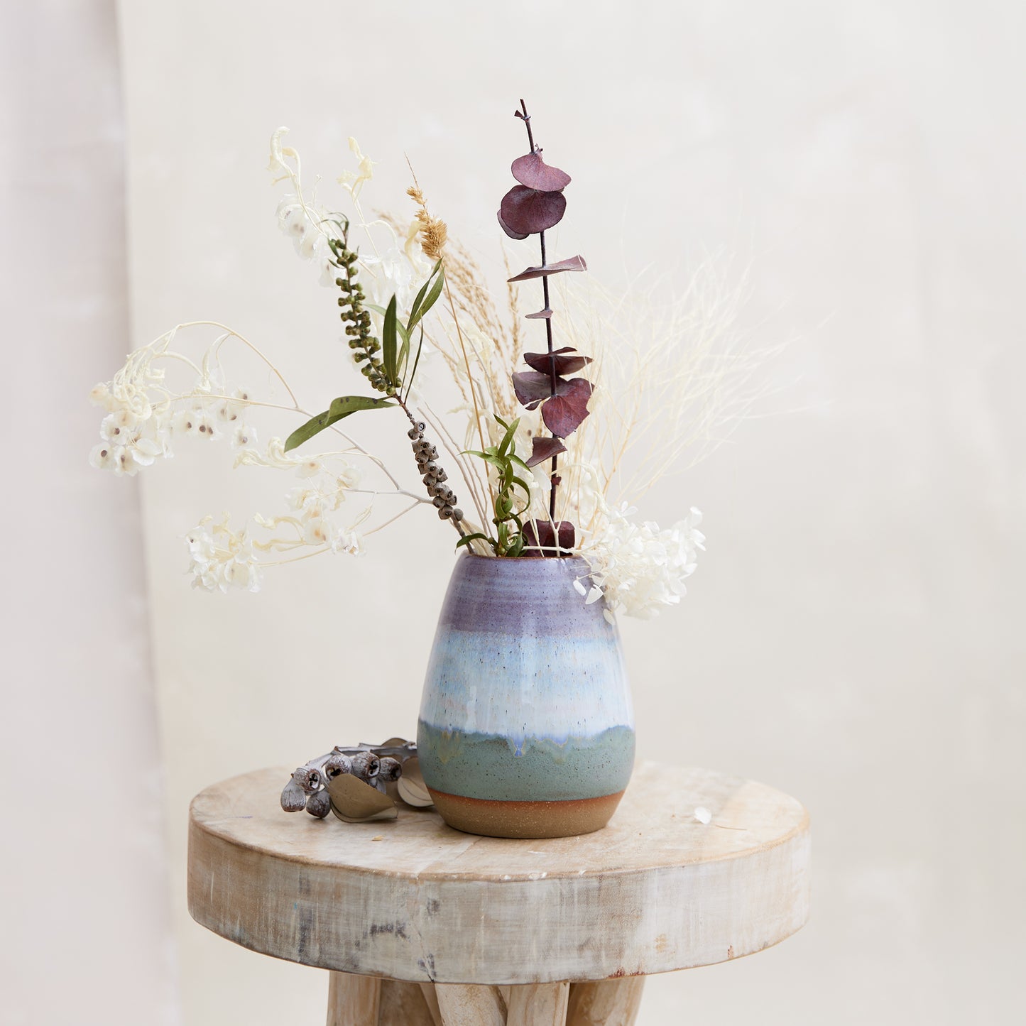 Coastal Handmade Ceramic Belly Vase