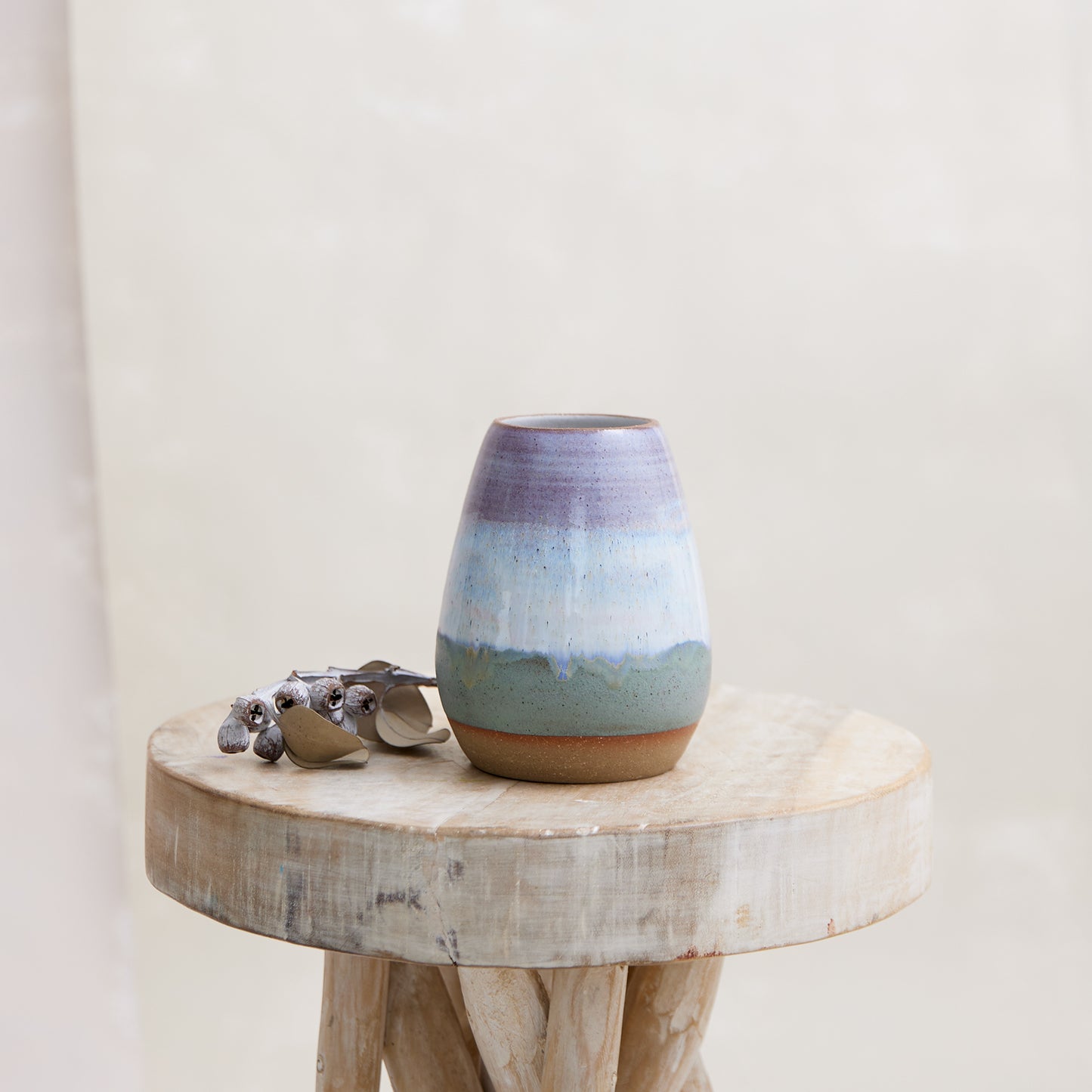 Coastal Handmade Ceramic Belly Vase