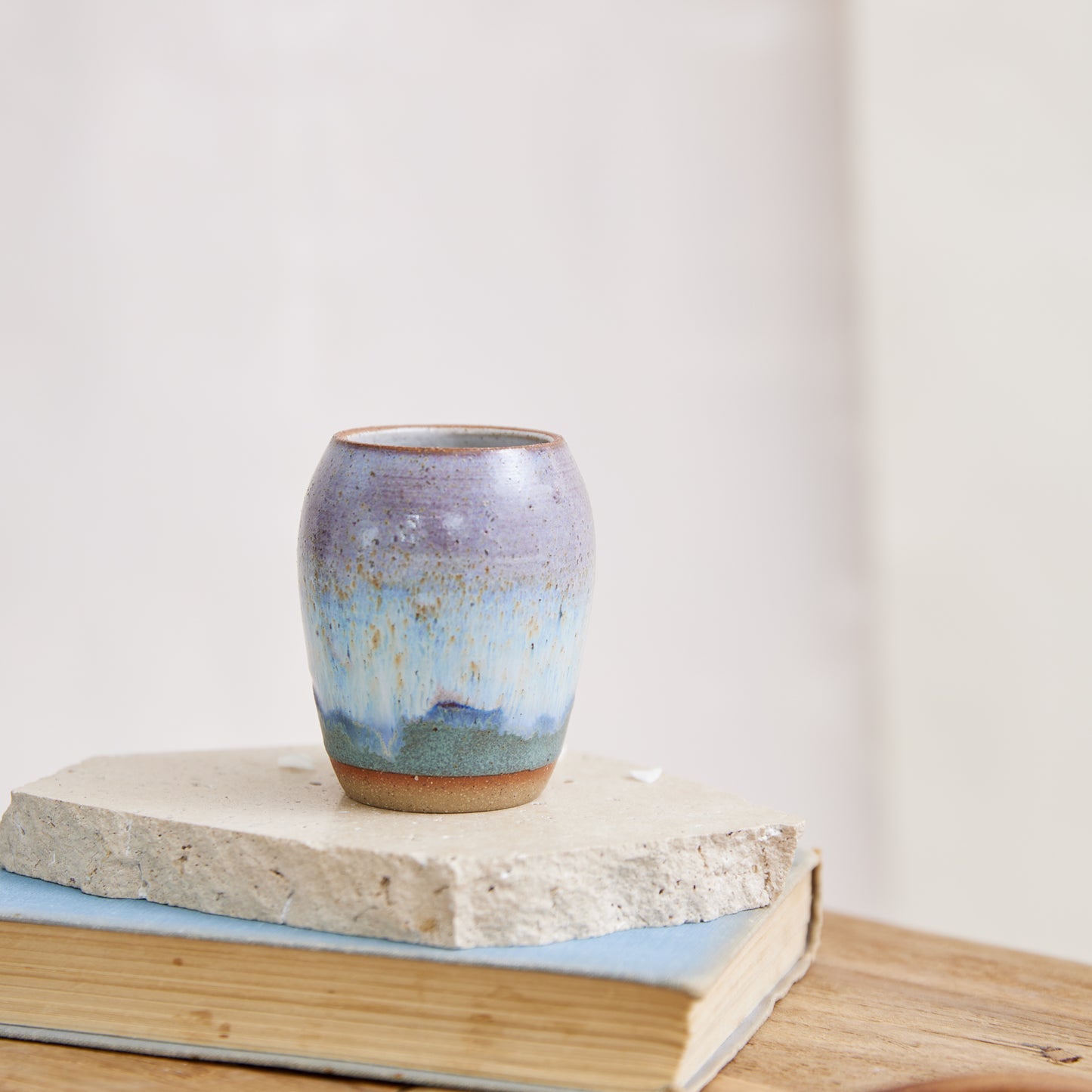 Coastal Handmade Ceramic Bellied Mini Vase