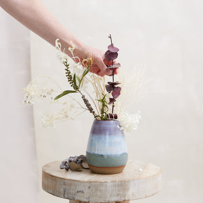 Coastal Handmade Ceramic Belly Vase - Second