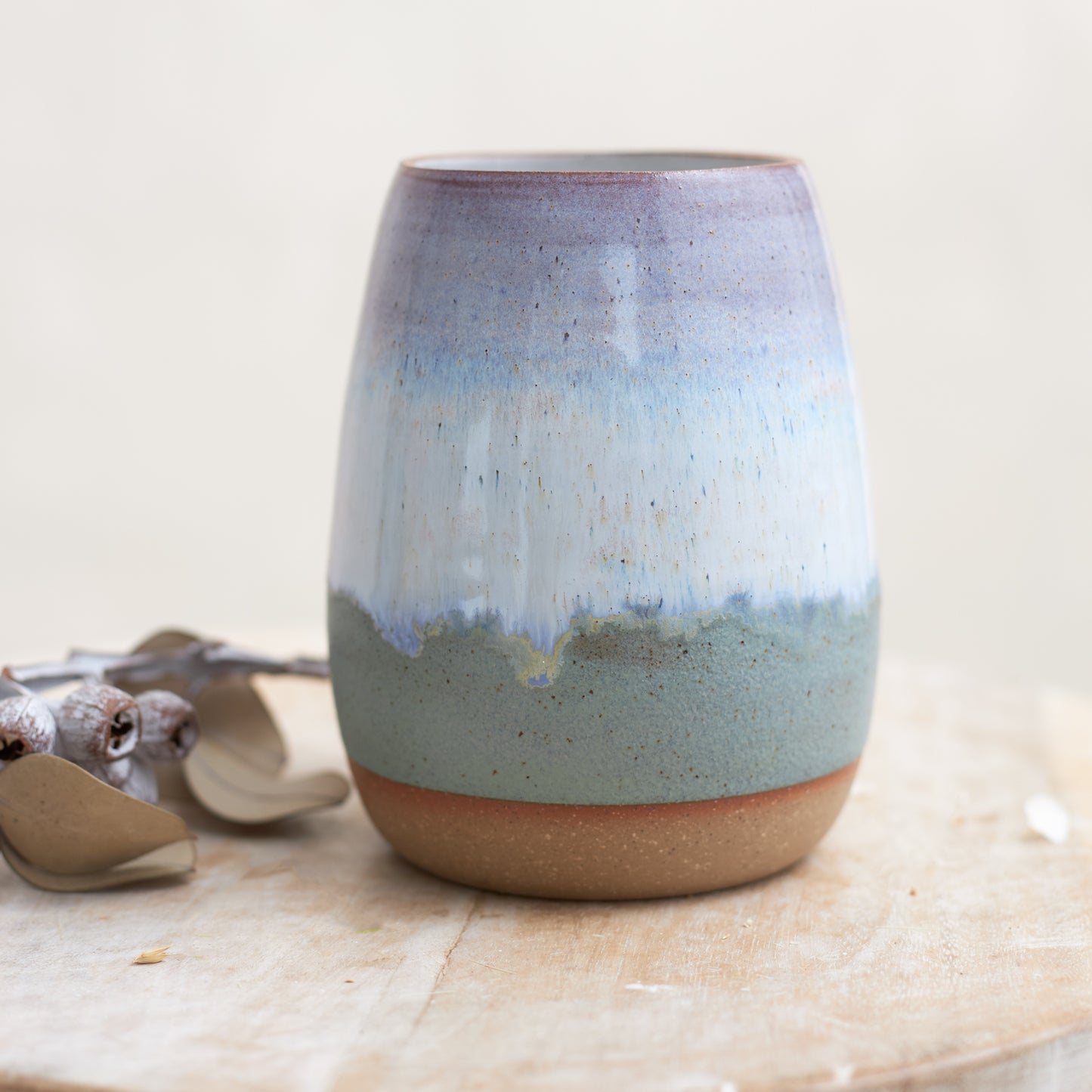 Coastal Handmade Ceramic Belly Vase