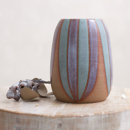 Coastal Handmade Ceramic Curved Vase