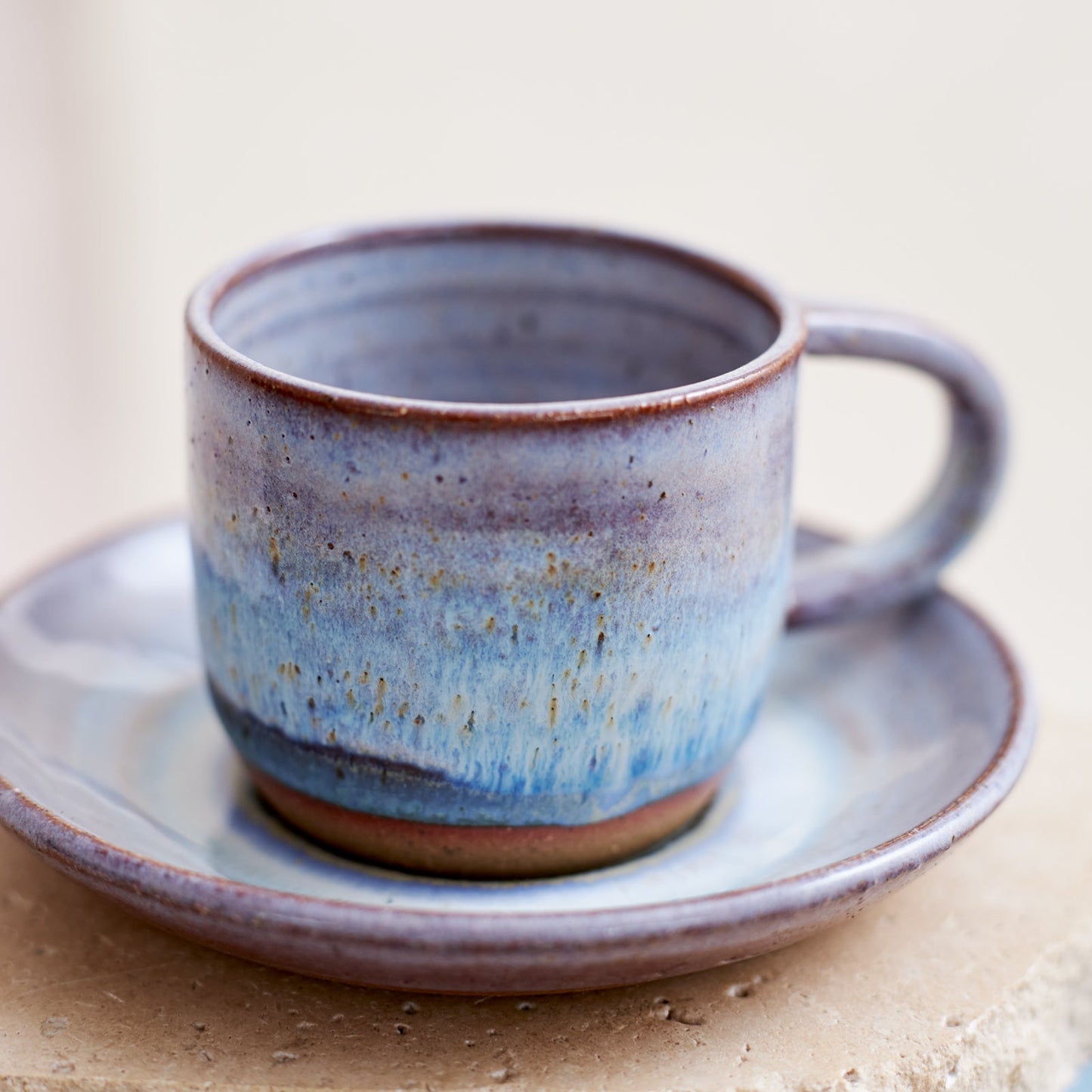 Coastal Handmade Ceramic Espresso Saucer - Second