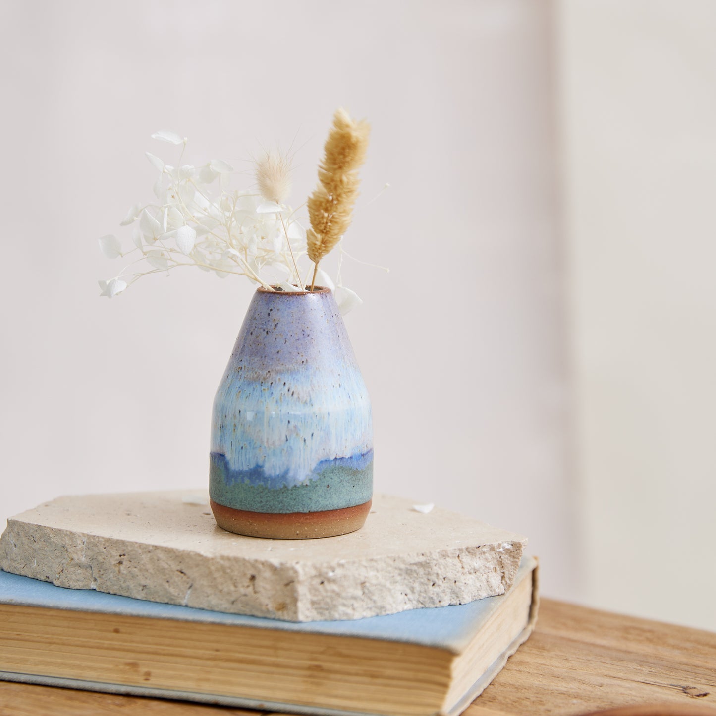 Coastal Handmade Ceramic Tapered Mini Vase