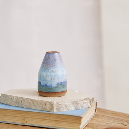 Coastal Handmade Ceramic Tapered Mini Vase