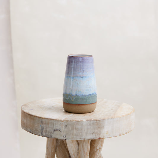 Coastal Handmade Ceramic Teardrop Vase - Medium