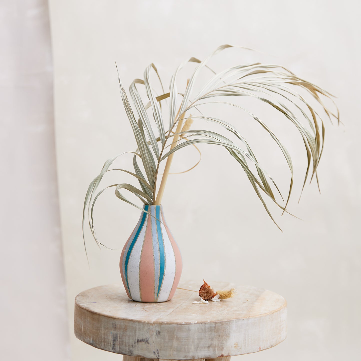 Colourful Stripe Handmade Ceramic Vase