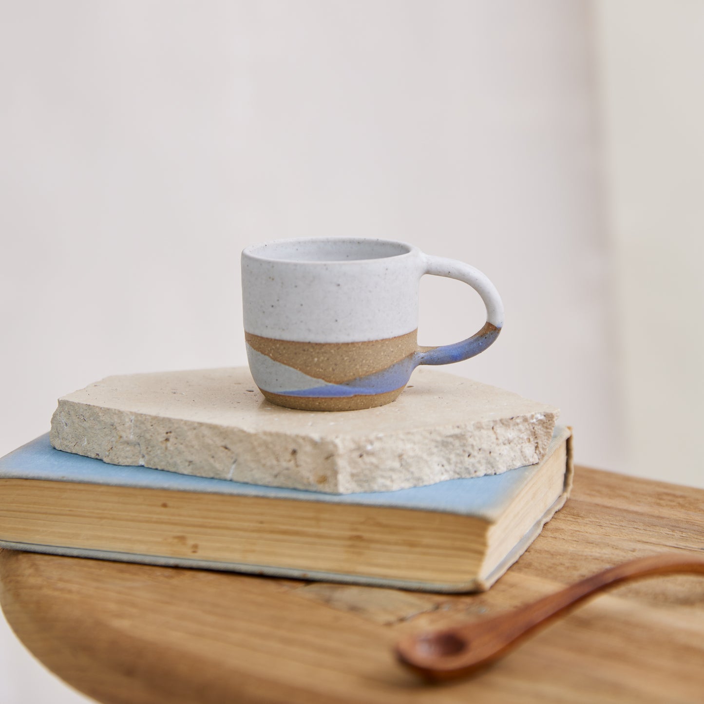 Tidal Handmade Ceramic Espresso Mug - Purple and Grey